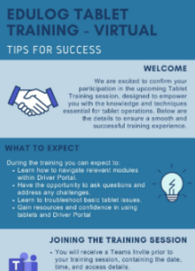 Tablet Training Tips to Success